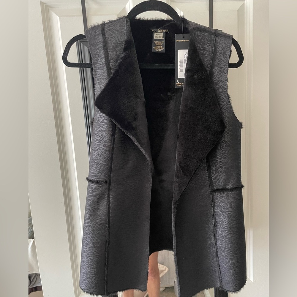 Renuar faux fur/leather vest